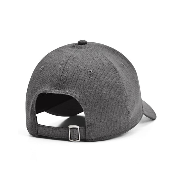 Marke: Under Armour. Design: Logo, Unifarben. 5-reihiges Nähen, Oben mit Knopf, Mit gebogenem Rand, Verkleidet. Gewebetechnik: ArmourVent, Atmungsaktiv, langlebig, Iso-Chill-Material, Leicht, Schnell trocknend, Stretch. Verstellbarer Gurt.