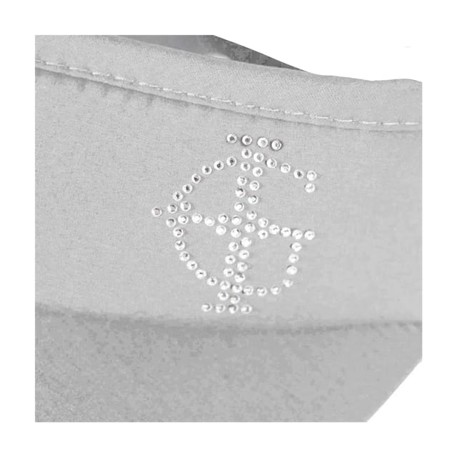 95% Polyester, 5% Elastane. Design: Diamante, Logo. Expandable Spiral Cord, Lined, Wide Brim.