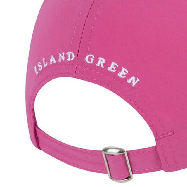 100% Baumwolle. Gewebetechnik: Mit UV-Schutz. Marke: Island Green. Verstellbarer Gurt, Schnallenriemen. Design: Strassbesatz, Logo. Design mit 6 Segmenten, Oben mit Knopf, Abgerundeter Kopf, Verstärktes Vorderteil, Schweißband.