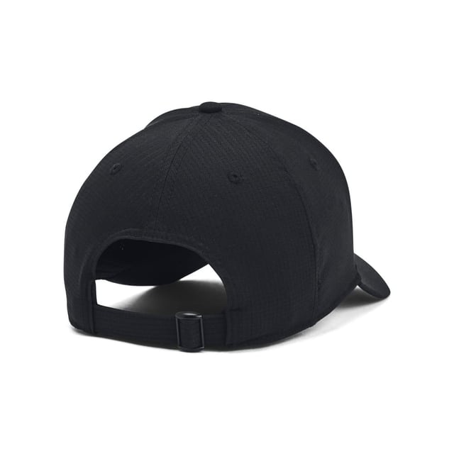 Marke: Under Armour. Design: Logo, Unifarben. 5-reihiges Nähen, Oben mit Knopf, Mit gebogenem Rand, Verkleidet. Gewebetechnik: ArmourVent, Atmungsaktiv, langlebig, Iso-Chill-Material, Leicht, Schnell trocknend, Stretch. Verstellbarer Gurt.