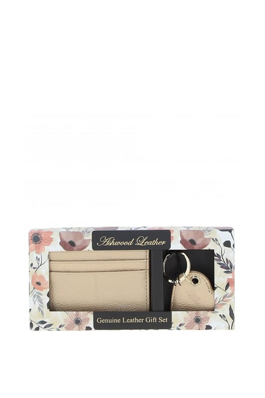 Crafted from 100% genuine leather, this elegant gift set combines style and functionality. The card holder features six slots, offering ample space for your essential cards, while the matching key ring adds a touch of sophistication. Presented in an Ashwood presentation box, this set makes for a timeless and thoughtful gift. Dimensions: (L) 10 cm x (H) 8.5 cm.