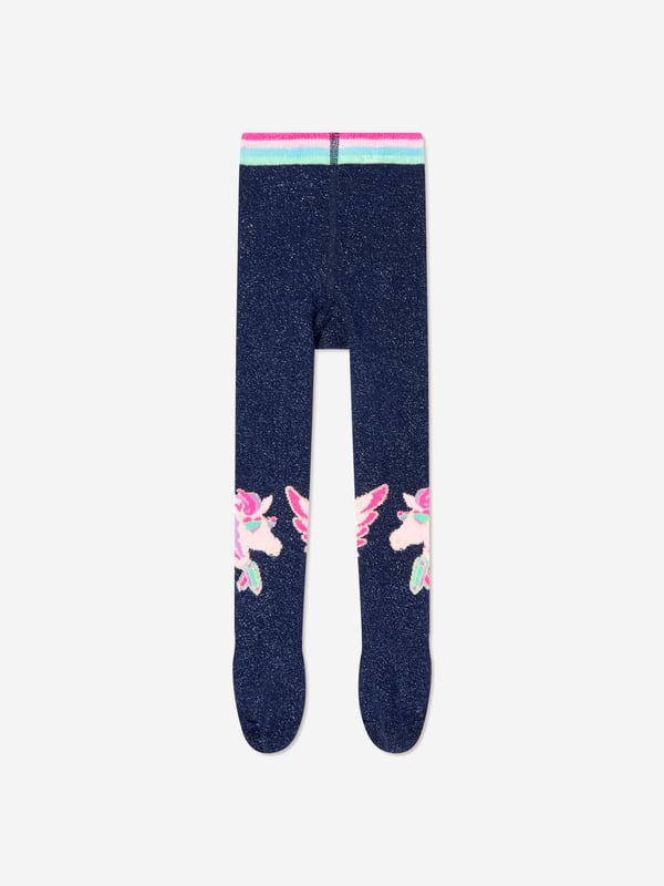 Billieblush Girls Unicorn Tights in Navy Introduce the Girls Unicorn Tights in Navy by billieblush, an enchanting addition for AW2024. Tailored for the imaginative and style-savvy girl, these tights bring comfort, quality, and whimsy to her wardrobe. Enchanting Unicorn Motif Features a delightful unicorn design that captivates and inspires. Rich Navy Hue Offers a versatile and sophisticated colour that pairs effortlessly. Premium Comfort Crafted with soft fabrics for ease of movement and all-day comfort.Elevate her style with the billieblush Girls Unicorn Tights in Navy. Perfect for the festive season and beyond!