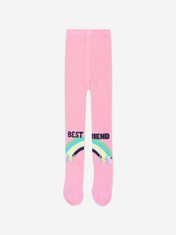 Billieblush reimagine contemporary designs into sophisticated abstracts. These girls pink tights capture the label's distinctive craftsmanship and innovative attitude. One foot has BEST and the other has FRIEND. BEST FRIEND Metallic Threads One Foot BEST One Foot FRIEND Cotton Polyester Elastane Billieblush Tights 3-6M 17cm 9-18M 19cm 2-3Y 23cm 4-5Y 27cm 6-8Y 31cm 10-12Y 35cm