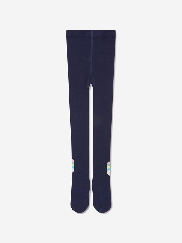 Billieblush encapsulate confident and adventurous designs in their aesthetic portraits. These girls navy tights capture the label's distinctive craftsmanship. They are made with rib metallic threading, a branded jacquard and hearts. Rib Metallic Threading Branded Jacquard and Hearts Cotton Polyamide Metallic Fibers Elastane Billieblush Tights 3-6M 17cm 9-18M 19cm 2-3Y 23cm 4-5Y 27cm 6-8Y 31cm 10-12Y 35cm