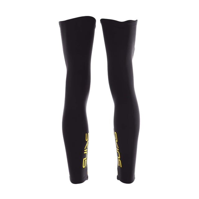 Unisex Skins Cycle Compression Leg Warmers in black.- Ankle zips.- Moisture management.- Thermoregulating.- Reflective logos.- Lightweight.- 75% Nylon  25% Elastane.- Ref: SC90090499001