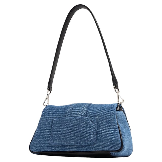 Composition: 100% Cotton  
Lining: Cotton  
Leather detail
Width 8 cm
Silver-tone hardware
Back patch pocket
Magnetic flap closure
Length 20,5 cm
Engraved lobster clasp closure
Height 11 cm
Double shoulder straps
Interior pocket
Soft padded denim
Made in  Italy
Gender: WOMEN
Product code: 233BA3383176_330
Barcode: 9990003306604
Code: BAG JQ 2 SD SS25 13694
 Measurments:  width: 80 mm length: 205 mm height: 110 mm strap length: 0 mm handle drop: 0 mm