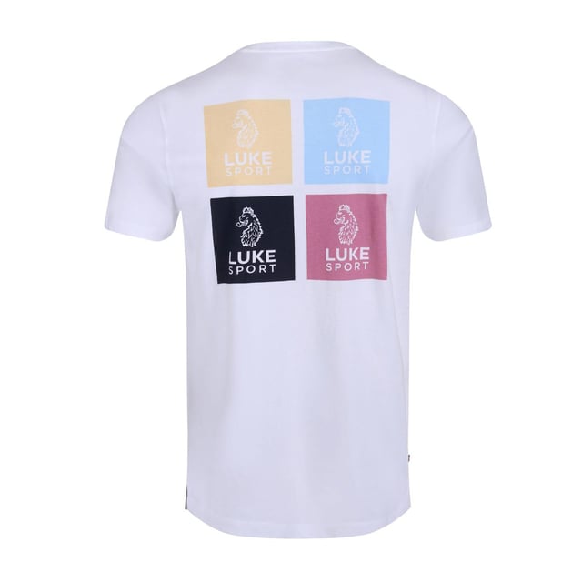 100% Katoen. Stof: Middengewicht. Ontwerp: Ruggedruk, Colour Block, Logo. Halslijn: Crew Neck, Ribbed. Mouwtype: Korte mouwen. Stoftechnologie: Zacht. 200gsm. M: 40 in.