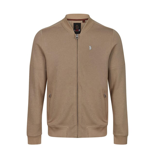 90% katoen, 10% polyester. Stof: Koord, zacht gepigmenteerd. Ontwerp: Logo, eenvoudig. Mouwtype: Met lange mouwen. Manchet: Ribbel. Halslijn: Ribbel, Staande Kraag. Bevestiging: Volledige ritssluiting. Hem: Ribben. S: 38 in. M: 40 in. XL: 44 in. XXL: 46 in.