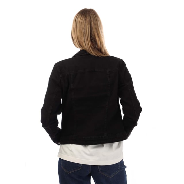 79% Katoen, 20% Polyester, 1% Elastaan. Stof: Denim, Stretch. Ontwerp: Eenvoudig. Merkknopen, schachtknoop over. Manchet: Geknoopt. Mouwtype: Met lange mouwen. Halsuitsnijding: Omgeslagen kraag. Geschikt: Regelmatig. Zakken: 2 borstzakken, klepsluiting, met knopen. Bevestiging: Knop. 6 VK: 30 in. 8 UK: 32 in. 10 VK: 33 in. 12-14 VK: 37 in.