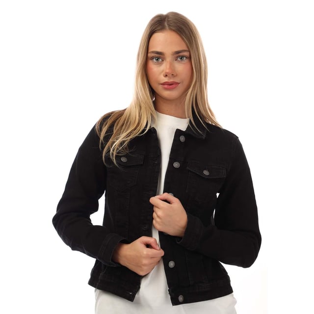 79% Katoen, 20% Polyester, 1% Elastaan. Stof: Denim, Stretch. Ontwerp: Eenvoudig. Merkknopen, schachtknoop over. Manchet: Geknoopt. Mouwtype: Met lange mouwen. Halsuitsnijding: Omgeslagen kraag. Geschikt: Regelmatig. Zakken: 2 borstzakken, klepsluiting, met knopen. Bevestiging: Knop. 6 VK: 30 in. 8 UK: 32 in. 10 VK: 33 in. 12-14 VK: 37 in.