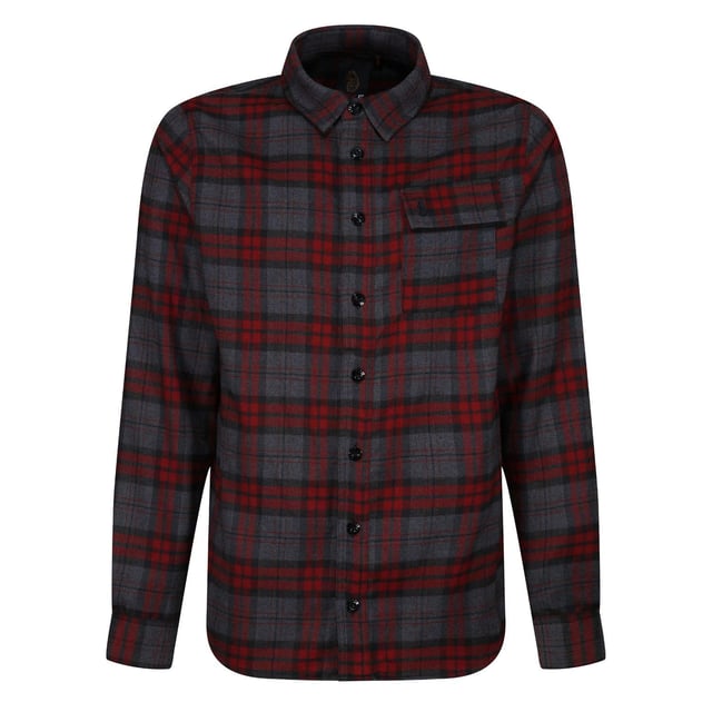 65% Polyester, 35% Katoen. Stof: Zachte aanraking. Ontwerp: Geruit. Zakken: 1 borstzak. Sluiting: Knoopsluiting. Mouwtype: Met lange mouwen. Halsuitsnijding: Omgeslagen kraag. Geschikt: Regelmatig. S: 38 in. L: 42 in.