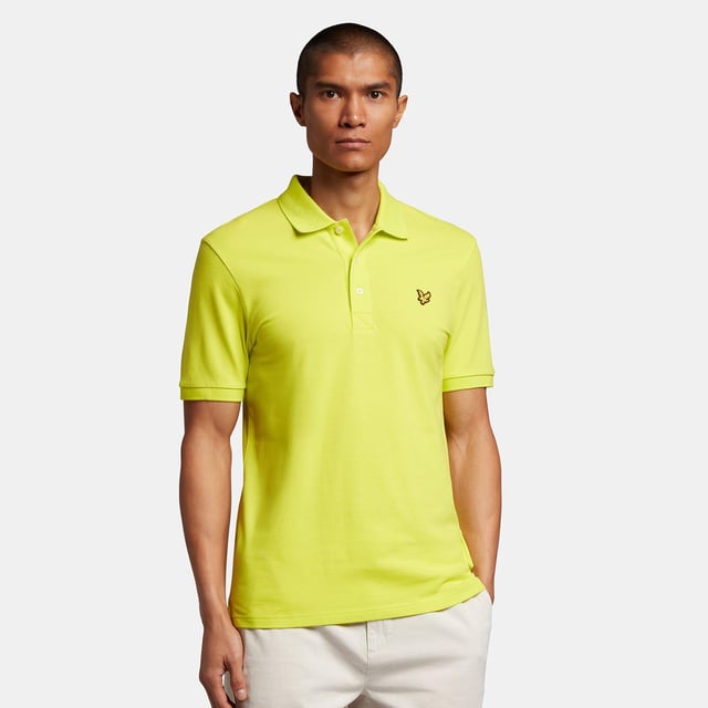 Lyle Scott Mens Plain Polo Shirt (Light Yellow)