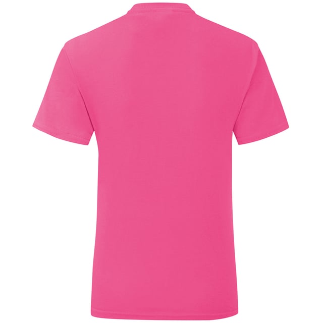 Fruit Of The Loom Girls Iconic T-Shirt (Fuchsia Pink) With a soft touch, fashion fit and 1x1 ribbed collar. Also includes a taped neck with a tear out label, tubular body and twin needle sleeves and hem. Sizes (age, height, chest to fit): 3-4 Years - 104cm (22/24), 5-6 Years - 116cm (26/28), 7-8 Years - 128cm (30), 9-11 Years - 140cm (32), 12-13 Years - 152cm (34), 14-15 Years - 164cm (36). Material: 100% ringspun combed cotton.