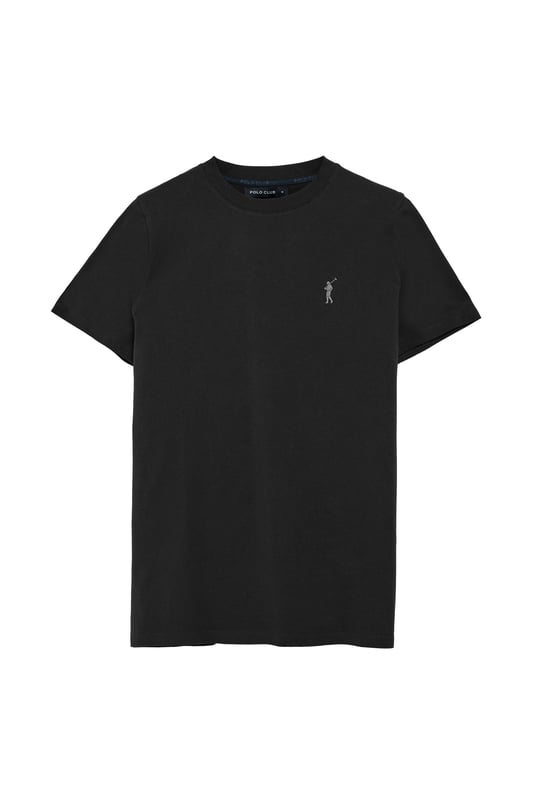 Dieses Baumwoll-T-Shirt kombiniert Komfort mit Stil und eignet sich perfekt für jeden Anlass. Sein gerippter Rundhalskragen sorgt für einen perfekten Sitz, während die marineblauen Details und das gummierte, etwas größere Rigby Go-Logo auf der Brust ihm einen besonderen Touch verleihen.