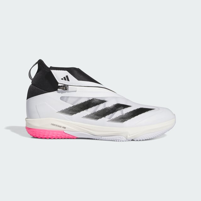 Get after your practice sessions at top speed in these turf training shoes from adidas Baseball. Built for totally locked-down comfort, these shoes feature a unique bungee lacing system with a zipper cover. Ultralight Lightstrike Pro provides comfort and support without adding bulk, while the nubbed rubber outsole gives you confident traction in the batting cage, the weight room or shagging fly balls.This product features at least 20% recycled materials. By reusing materials that have already been created, adidas help to reduce waste and our reliance on finite resources and reduce the footprint of the products adidas make.  - Regular fit - Bungee lace closure with zip shroud - Textile and synthetic upper - Textile lining - Lightstrike Pro cushioning - Rubber outsole with nubs - Contains at least 20% recycled content  Shipped by adidas
