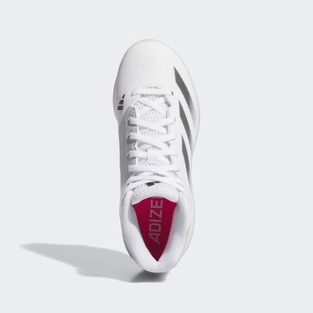 Give them the confidence they need in the batter's box or out in the field in these kids' adidas baseball cleats. Built with a mesh upper for elevated airflow, these cleats pair a Lightstrike midsole with a Geofit padded collar for ultralight comfort and outstanding support. The TPU cleats on the synthetic outsole keep them firmly rooted to the ground when they're swinging away or swiping second base.  - Regular fit - Lace closure - Mesh upper - Textile lining - Geofit padded collar - Lightstrike cushioning - Synthetic outsole with TPU cleats  Shipped by adidas