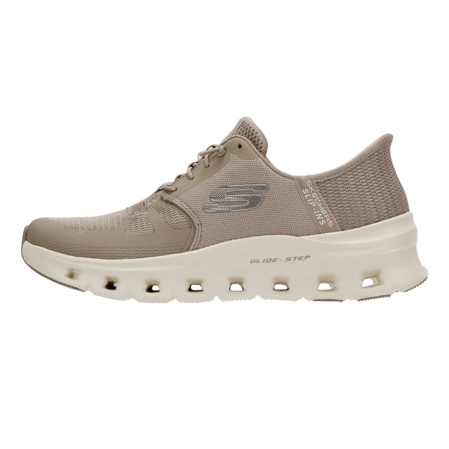 Enjoy comfort and convenience with Skechers Hands Free Slip-ins®. This sporty slip-on sneaker features a breathable mesh upper with durable synthetic hotmelt overlays and stretch laces for a secure, no-hassle fit. Designed with Skechers’ exclusive Heel Pillow™ for added heel support, also includes a Skechers Air-Cooled Memory Foam® insole for all-day cushioning and a Glide-Step® geometric midsole that promotes natural, responsive movement. Perfect for walking, travel, and everyday wear.