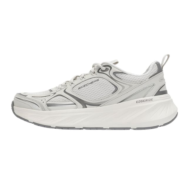 Skechers Edgeridge Dames Grijze Sneakers Skechers Hands Free Slip-ins®. Deze milieuvriendelijke, veganistische sportsneaker is gemaakt van gerecyclede materialen en heeft een ademend stretchgebreid bovenwerk met vaste stretchveters voor gemakkelijk aantrekken. Ontworpen voor de hele dag ondersteuning, het bevat een goed gedempte tussenzool en een Skechers Air-Cooled Memory Foam® inlegzool voor superieur comfort en luchtcirculatie. Perfect voor wandelen, reizen en dagelijks gebruik.
