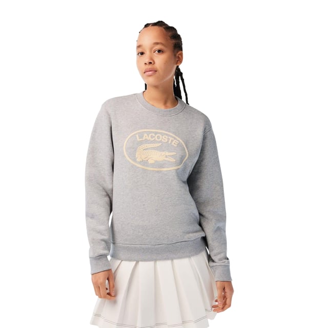 Elastan, Bio-Baumwolle. Gewebe: angerautes Fleece. Design: Logo. Gewebetechnik: langlebig. Saum: Anliegend. Rundhalsausschnitt, gerippt. Bündchen: Anliegend. Langärmlig. Passform: Lose. Zum Überziehen. 30 DE: 78,74 cm. 32 DE: 81,28 cm. 34 DE: 86,36 cm. 36 DE: 88,9 cm. 40 DE: 99 cm.