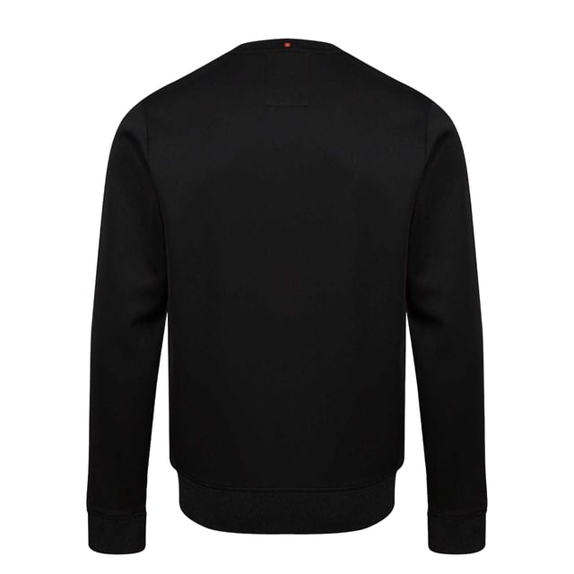 94% Polyester, 6% Elastaan. Trim: Ribben. Stof: Stretch, Tricot. Ontwerp: Chevron, Geborduurd logo. Hals: Crew Neck. Gesneden en genaaid paneel, getapete schouders, getapete mouwen. Mouwtype: Met lange mouwen. Bevestiging: Trek aan de achterkant. M: 40 in. XL: 44 in. XXL: 46 in.