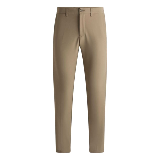 92% Polyester, 8% Elastan. Gewebe: 4-fache Dehnrichtung. Design: Unifarben. Knopfverschluss, Hosenschlitz mit Reißverschluss. Gewebetechnik: Schnell trocknend, wasserabweisend. Gürtelschlaufen, Bügelleicht, Taillierte Bein. Taschenart: 2 Taschen hinten, Eingefasst, Zwei Seitentaschen, Polyester gefüttert, Kartentasche, Eine Münzentasche. Passform: Schmal. Bundhöhe: Mittlere Bundhöhe.