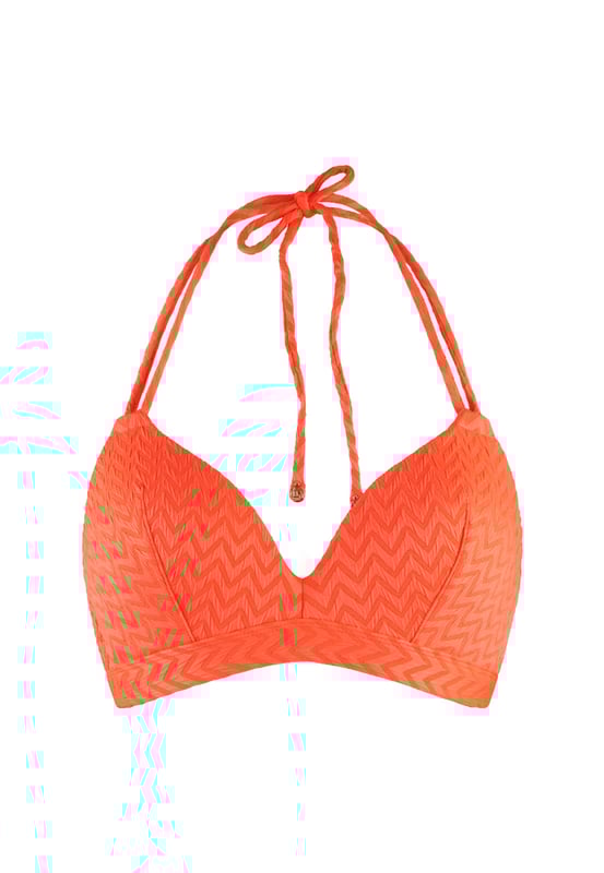 Crazy wild & fun - Diese Serie hat einen sexy Look mit einem einzigartigen Zebradruck. Dieses gepolsterte Bikini-Top ist vorgeformt und hat einen verstellbaren Träger am Nacken.