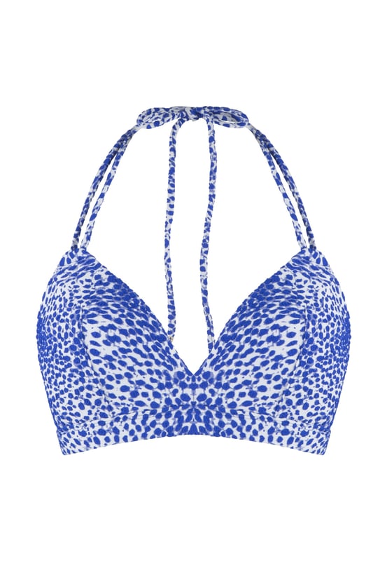 Crazy wild & fun - Diese Serie hat einen sexy Look mit einem einzigartigen Zebradruck. Dieses gepolsterte Bikini-Top ist vorgeformt und hat einen verstellbaren Träger am Nacken.