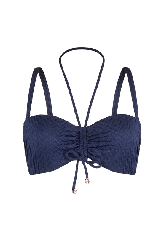 Rise & shine in dieser fantastischen Serie! Diese Modelle ziehen mit ihrem luxuriösen, strukturierten Stoff und dem goldenen Accessoire die Blicke auf sich. Der Bikini ist vorgeformt, hat verstellbare Schulterträger und Bügel. Dadurch ist dieser Bikini auch für große Größen sehr gut geeignet.