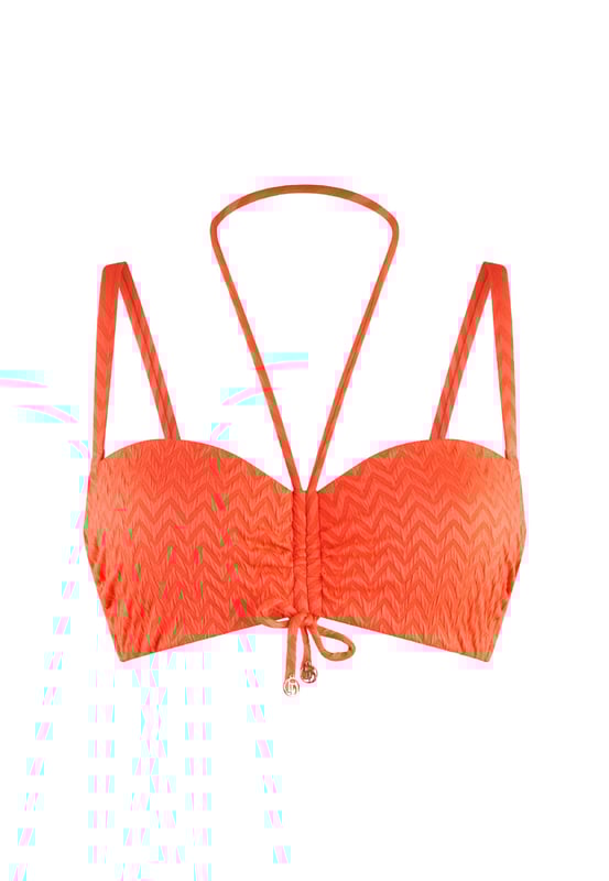 Rise & shine in dieser fantastischen Serie! Diese Modelle ziehen mit ihrem luxuriösen, strukturierten Stoff und dem goldenen Accessoire die Blicke auf sich. Der Bikini ist vorgeformt, hat verstellbare Schulterträger und Bügel. Dadurch ist dieser Bikini auch für große Größen sehr gut geeignet.