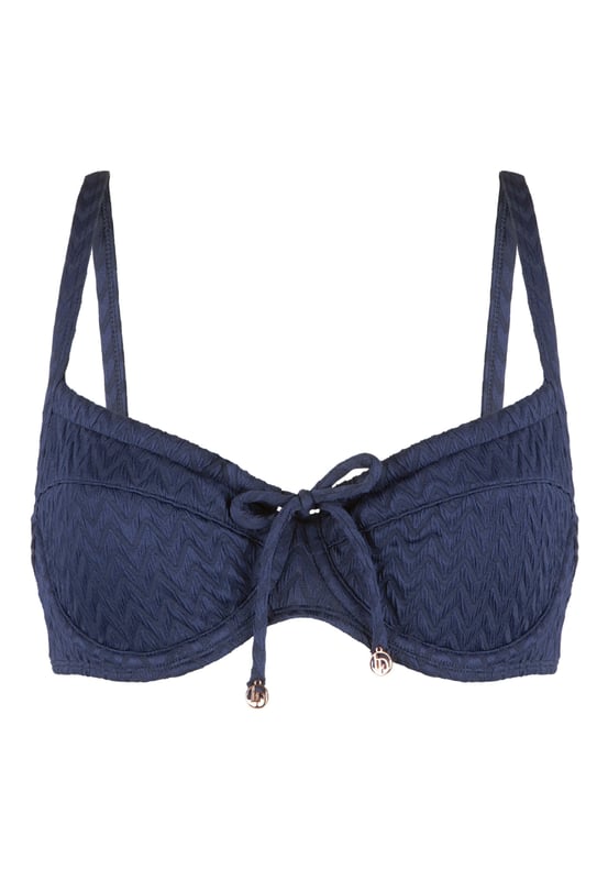 Better save than sorry! Deze bikini top met beugel is niet voorgevormd, waardoor hij voor vele pasvormen geschikt is. Ook heeft de top verstelbare bandjes.