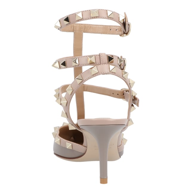- Adjustable buckle closures
- Platinum finish studs
- Heel: 7.5cm
- 100% Goat Leather, 100% Lamb Leather
- Made in Italy