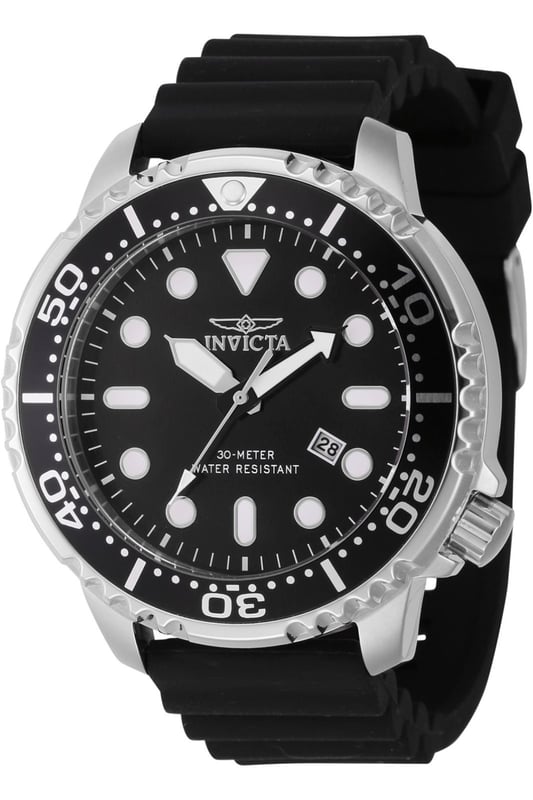 El Invicta 44834 tiene una caja de acero inoxidable de 48 millimetros con una esfera negro.
Esta modelo funciona con un movimiento de Cuarzo preciso.
Resistencia a la presión de aqua de 10 bares.
Este modelo es parte de la colección Invicta Pro Diver.

2 años de garantía Invicta.