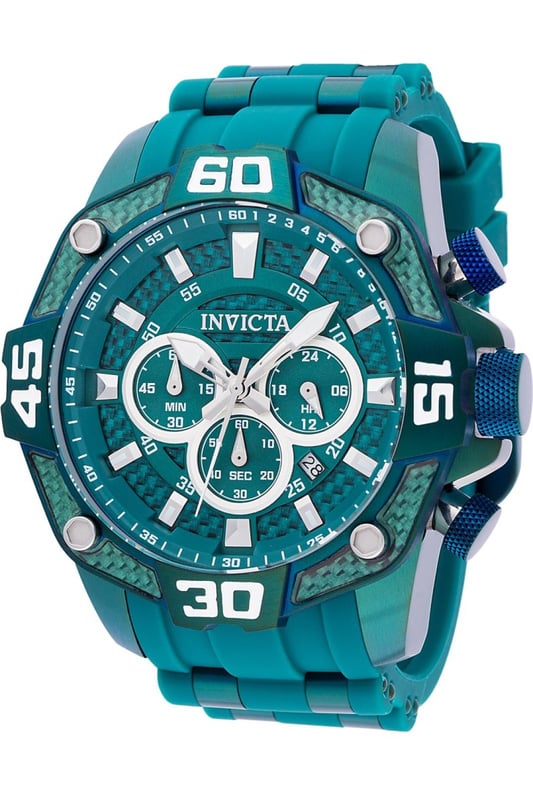 El Invicta 40856 tiene una caja de acero inoxidable de 52 millimetros con una esfera verde.
Esta modelo funciona con un movimiento de Cuarzo preciso.
Resistencia a la presión de aqua de 10 bares.
Este modelo es parte de la colección Invicta Pro Diver.

2 años de garantía Invicta.