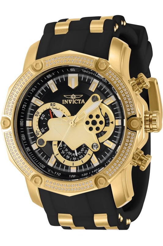 Quartz Horloge Invicta Horloge Heren Goud Invicta Watch Specialty