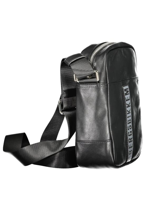 Black polyethylene shoulder bag
  Adjustable shoulder strap
  2 inside pockets
  Contrasting details
  Zip closure
  Logo
  Designed for men
Material: Polyethylene