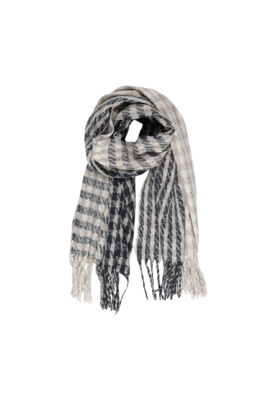 Marca: Solo.
  Genero: Mujeres.
  Tipo: Bufandas.
  Temporada: Otono/Invierno.
  Color: gris.
  Patron: cuadros.
  Codigo del articulo: 15323435.
  Composicion: 100% poliester.
  Lavado: lavar a maquina a 30Â°.