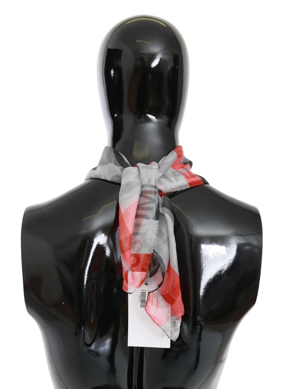 Brand: CoSTUME NATIONAL CNC
  Gender: Men
  Color: Gray and red
  Material: 100% Silk
  Made in Italy
  Size: 65cm x 65cm