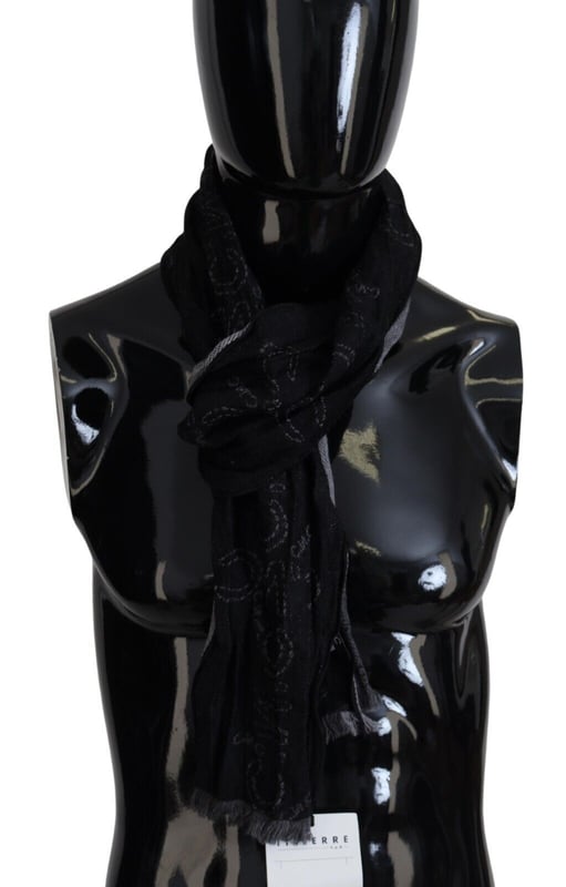 Brand: C&#8217;N&#8217;C
  Material: 100% Wool
  Color: Black Grey
  Logo details
  Made in Italy
  Size: 190 cm X 19 cm
  Gender: Men
