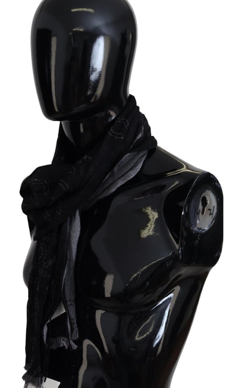 Brand: C&#8217;N&#8217;C
  Material: 100% Wool
  Color: Black Grey
  Logo details
  Made in Italy
  Size: 190 cm X 19 cm
  Gender: Men