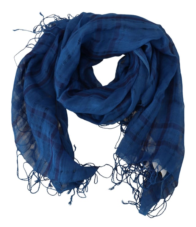 Brand: C&#8217;N&#8217;C COSTUME NATIONAL
  Condition: Brand new with tags
  Material: 100% Linen
  Color: Blue checkered
  Logo details
  Made in Italy
  Size: 175cm x 120cm
