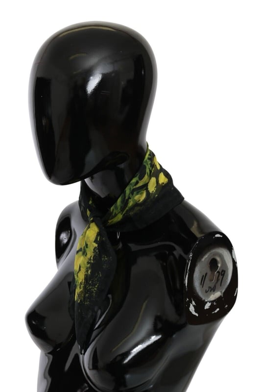 Brand: GF FERRE
  Condition: Brand new with tags
  Gender: Women
  Color: Black yellow
  Material: Silk
  Logo details
  Made in Italy
  Size: 45 cm x 45 cm