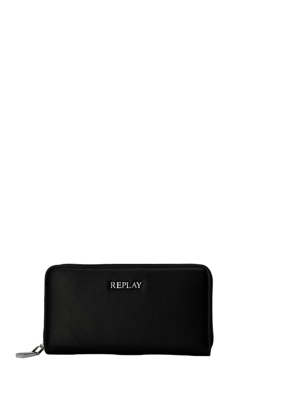 Disenado por Replay.
  Genero: Mujeres.
  Tipo: Carteras.
  Temporada: Primavera/Verano.
  Color: Negro.
  Patron: Liso.
  Sujecion: Cremallera.
  Tamano (cm): 9.5x19x2.
  Composicion: 100% poliester.
  Codigo del articulo: FW5299.006.A0420A.