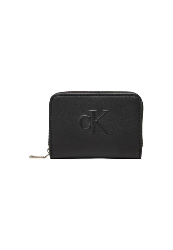 Marca: Calvin Klein.
  Genero: Mujer.
  Tipo: Carteras.
  Temporada: Otono/Invierno.
  Color: negro.
  Cierre: con cremallera.
  Tamano (cm): 8x11x3.
  Codigo del articulo: LV04K1004G.
  Composicion: 100% piel sintetica.