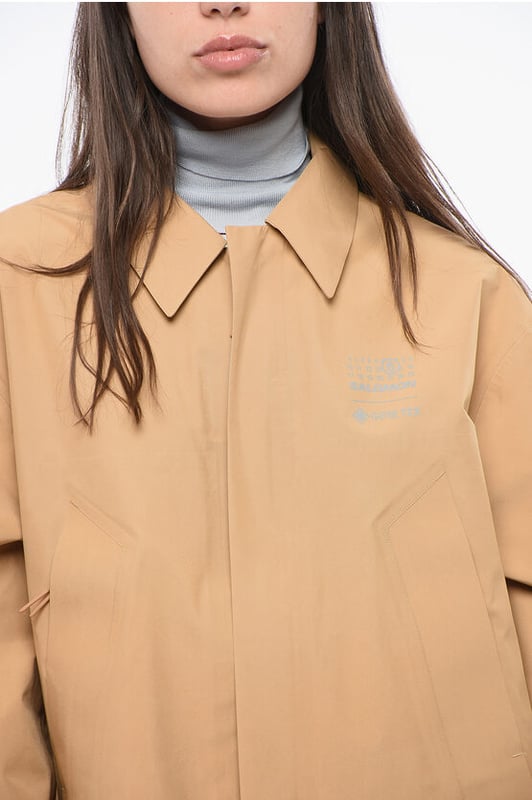 Herfst-Winter, Bruin, Logo, Lange mouwen, Opdruk, Ritssluiting, 4 zakken, Binnenzak, Ongevoerd, Enkelrijsjas, Zak met ritssluiting, Sluiting aan de voorkant, Verborgen sluiting, Gemaakt in Portugal, P694844