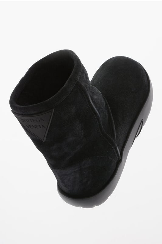 Herbst-Winter, Schwarz, Gummisohle, Logo, Wildleder, Made in Italy, Runde Spitze, Nähte, Weihnachtsgeschenk, P603563, Beinweite: 13 cm