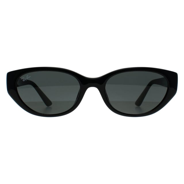 Ray-Ban Oval Womens Polished Black Dark Grey RB4457D Bio Based  Sunglasses are a modern reinterpretation of Ray-Ban's timeless design ethos, where classic lines meet contemporary flair. These sunglasses embody the brandâ€™s authentic heritage with their sleek, polished black frames made from durable plastic, offering a lightweight yet robust feel for everyday wear. The dark grey lenses not only promise exceptional visual clarity but also provide superior protection from harmful rays, making them perfect for sunny adventures. Crafted to complement the confident style of women who embrace both tradition and innovation, these shades balance elegance with edge. With a bridge size of 19 and temples measuring 145, they ensure comfort without compromising on that iconic Ray-Ban cool factor. Whether you're out exploring the city or enjoying a leisurely day at the beach, these sunglasses offer an effortless blend of function and fashion that truly stands the test of time.