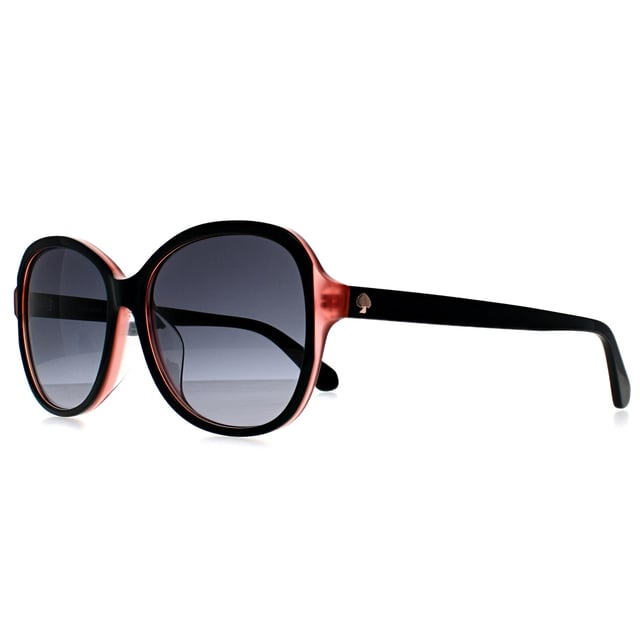 Kate Spade Round Womens Black Grey Gradient Tamera/F/S  Sunglasses exhibit a dynamic frame with a versatile blend of soft curves and defined angles, engineered to provide a secure fit while elevating day-to-day style.