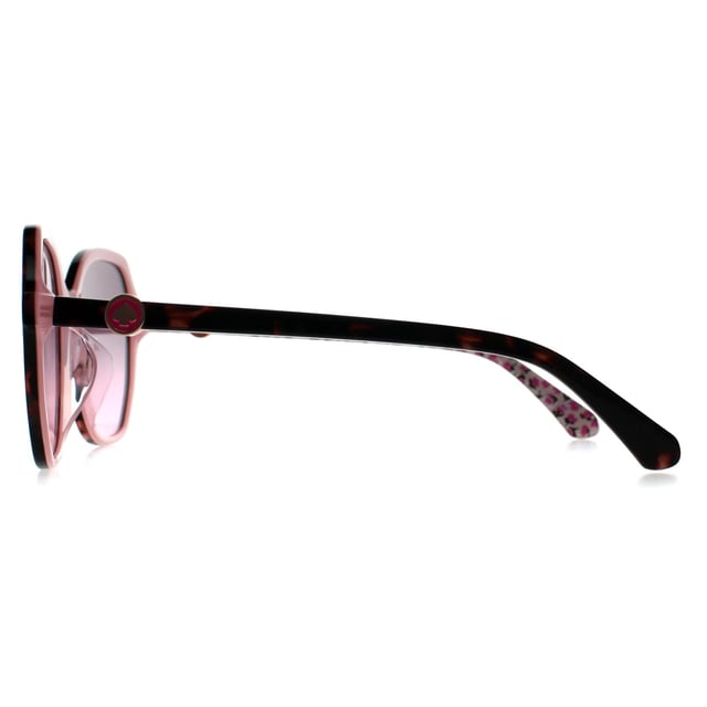 Las gafas de sol Kate Spade Butterfly Womens Pink Havana Violet Pink Gradient Lourdes/F/S ofrecen una atractiva silueta redonda que aúna sofisticación y durabilidad, diseñada para proporcionar una comodidad excepcional y un look perfectamente equilibrado.