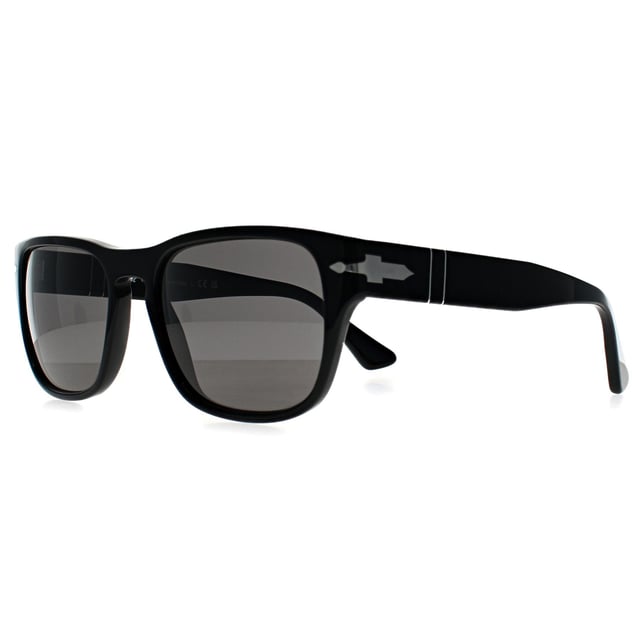 Persol Square Mens Black Dark Grey PO3341S Persol Square Mens Black Dark Grey PO3341S Sunglasses offer a bold and confident look with their robust frame and distinctive design. Combining comfort and luxury, these sunglasses are perfect for those seeking a statement accessory with lasting appeal.