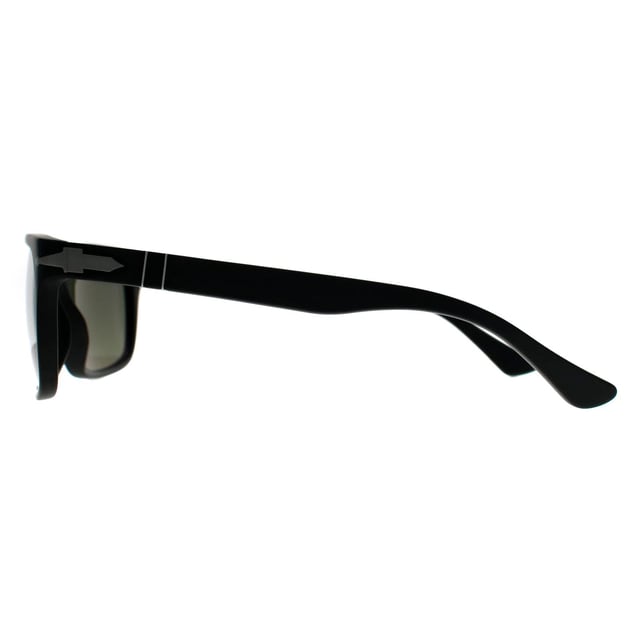 Persol Rectangle Mens Black Green Polarized PO3048S  Sunglasses feature a modern, bold frame with smooth curves and iconic Persol styling. Perfect for fashion forward individuals, these sunglasses provide superior protection while making a striking statement.